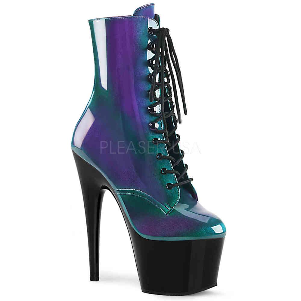 Pleaser - ADORE1020SHG Platform Boots, Pole dance shoes - Pole dance shoes - Purple/Green Product image